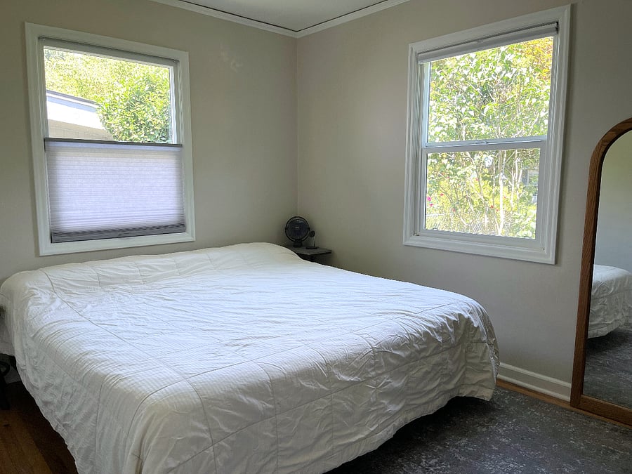 Bedroom 1 with TV.