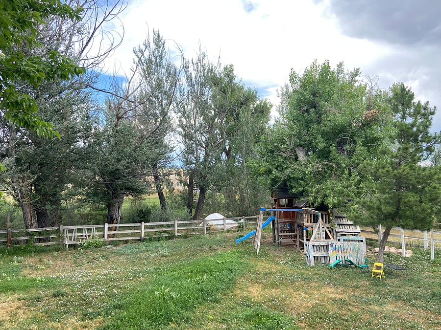 Backyard and play structure