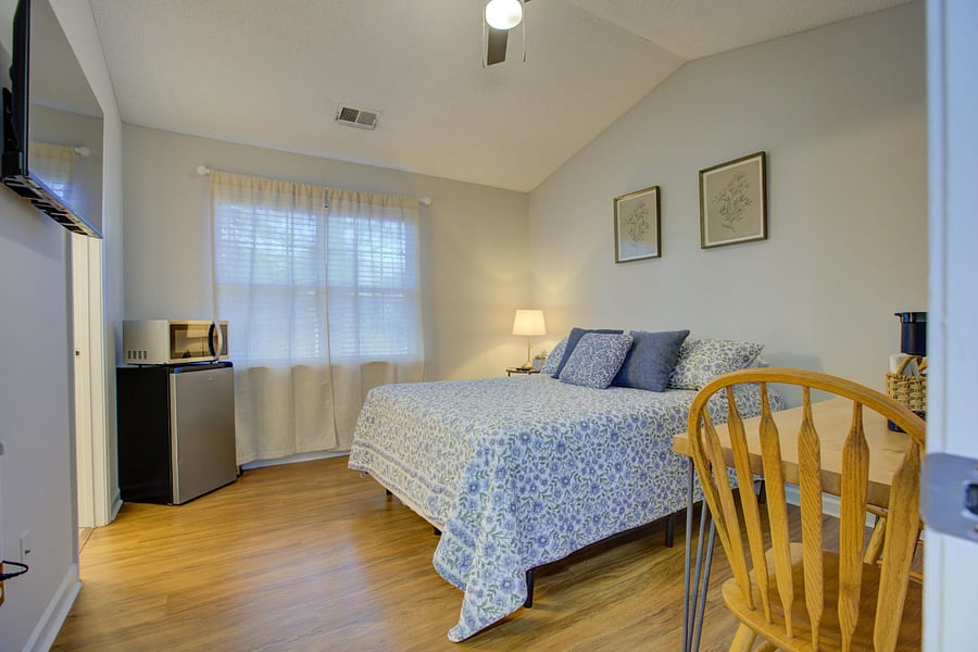 First bedroom facing the back of the townhome on the 2nd floor
