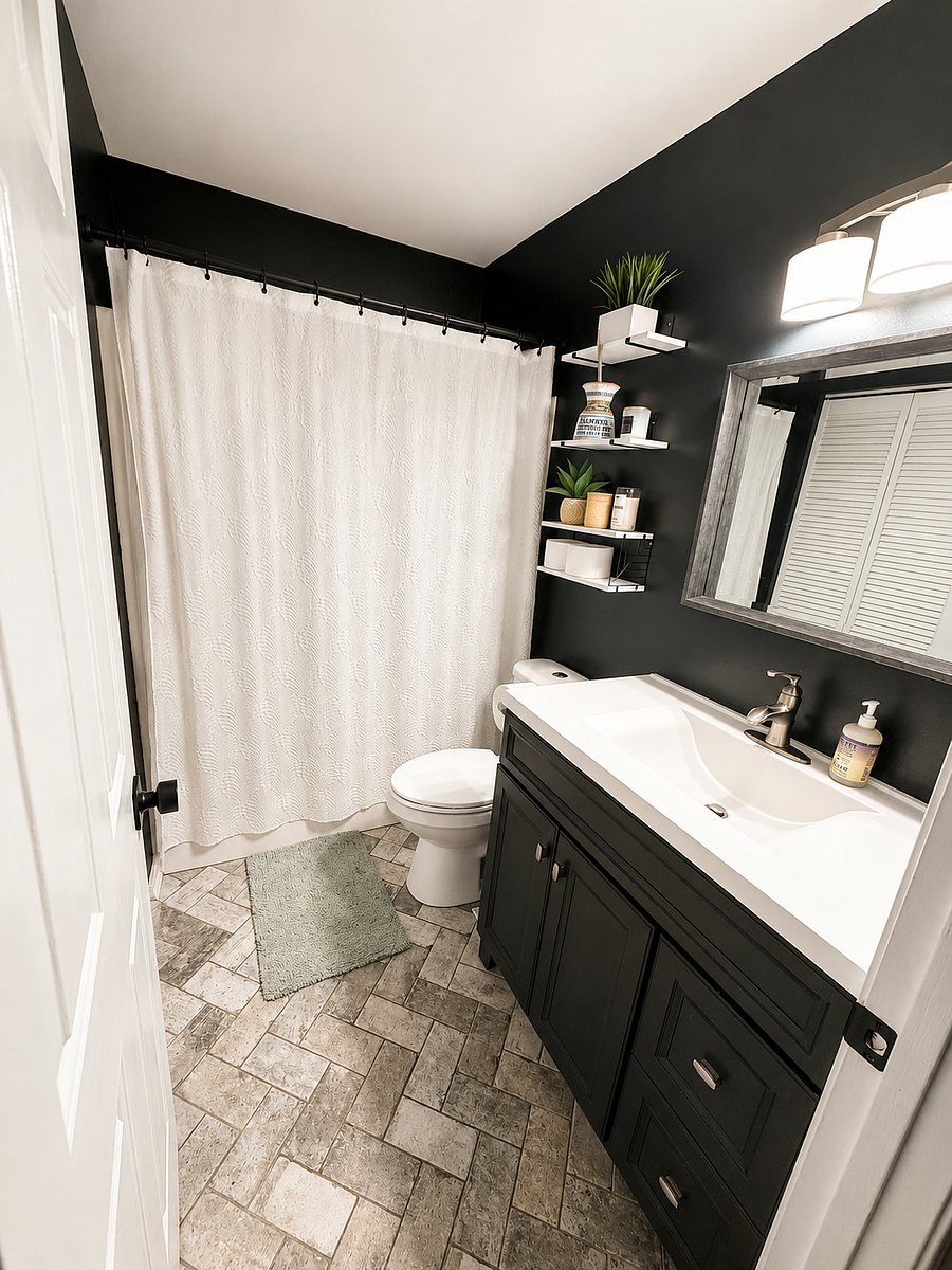 Full bath. Washer and dryer are located in this bathroom so it will be partially shared