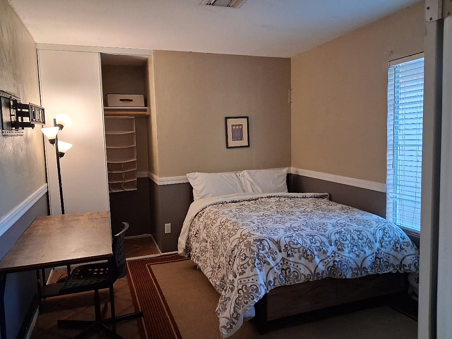 Front room, shared bathroom