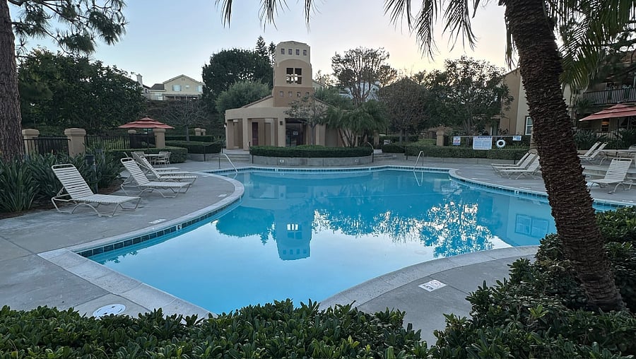 Community pool and jacuzzi located a short walk from the condo