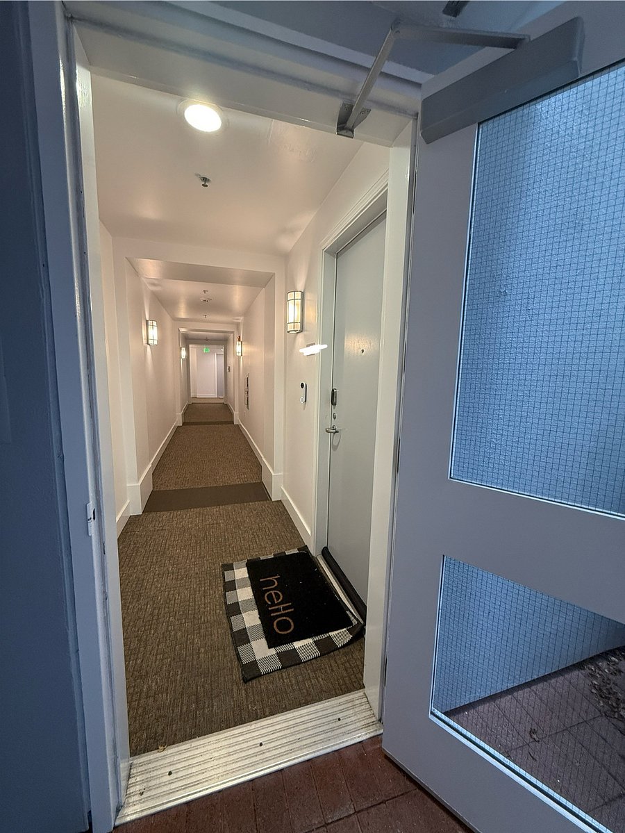 Unit entrance; secured community
