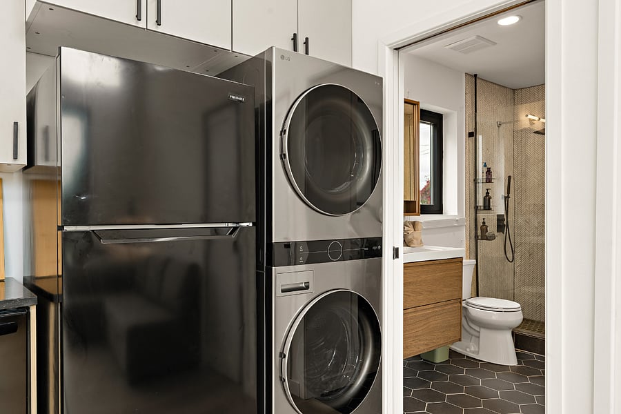 In-unit washer and dryer.