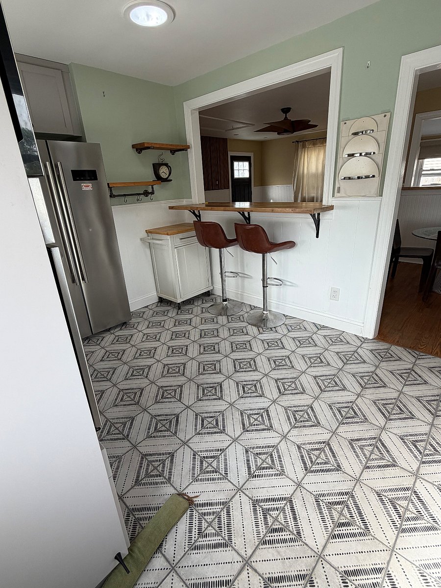 Kitchen pass through/ breakfast/bar wall pictured. Kitchen cart on wheels for storage and extra prep space wherever you may need it 