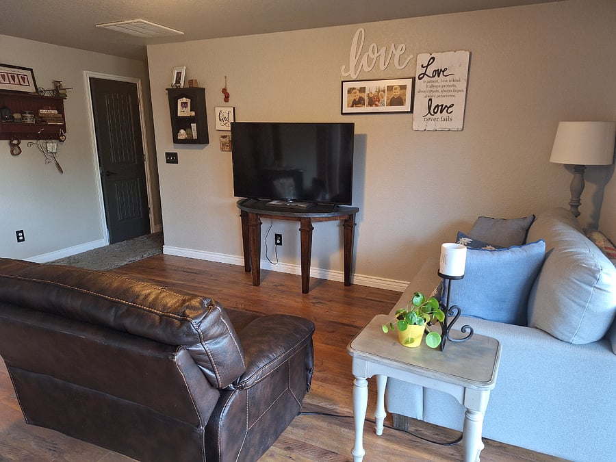 Family room next to kitchen and outdoor area