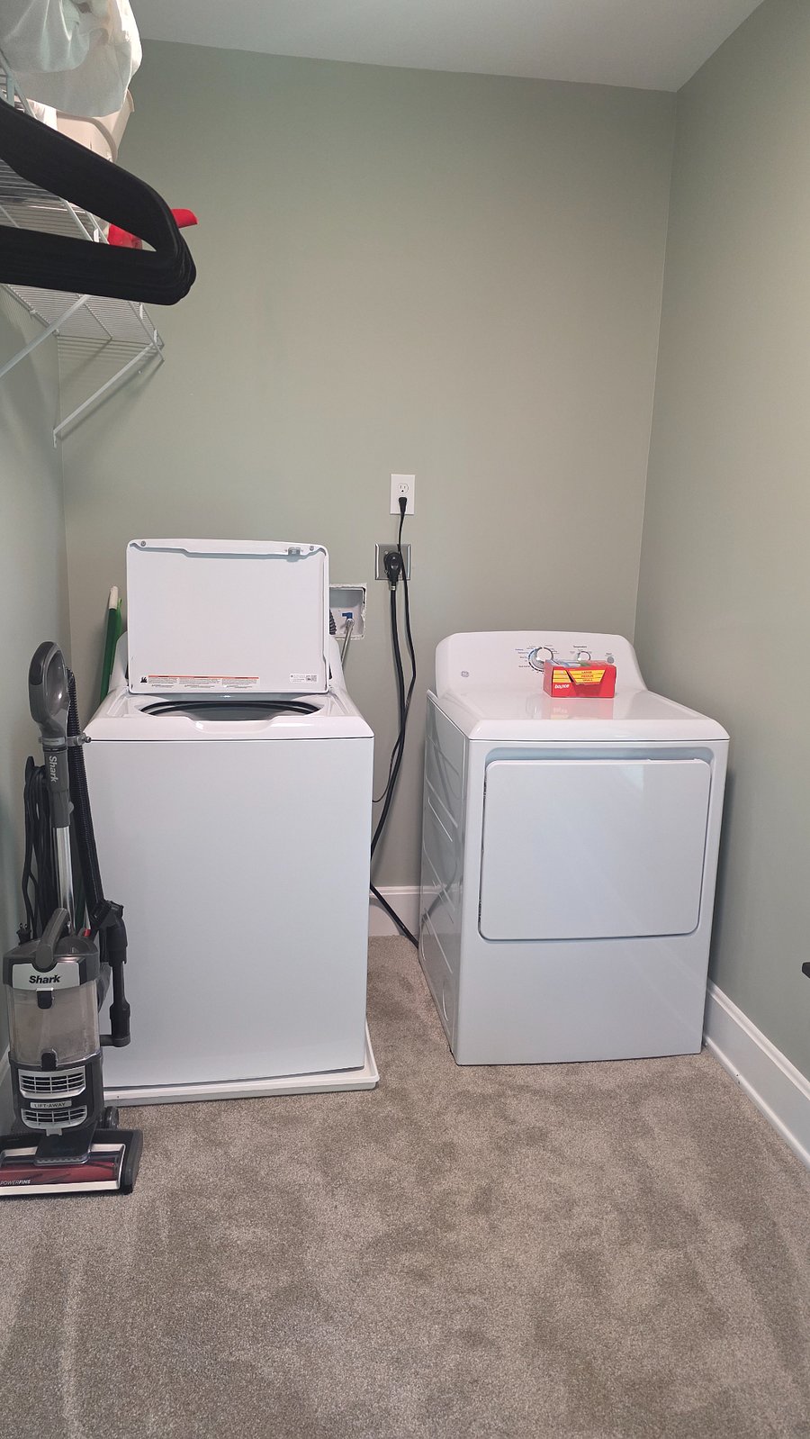 Washer & Dryer First Floor Primary Bedroom and walk in closet