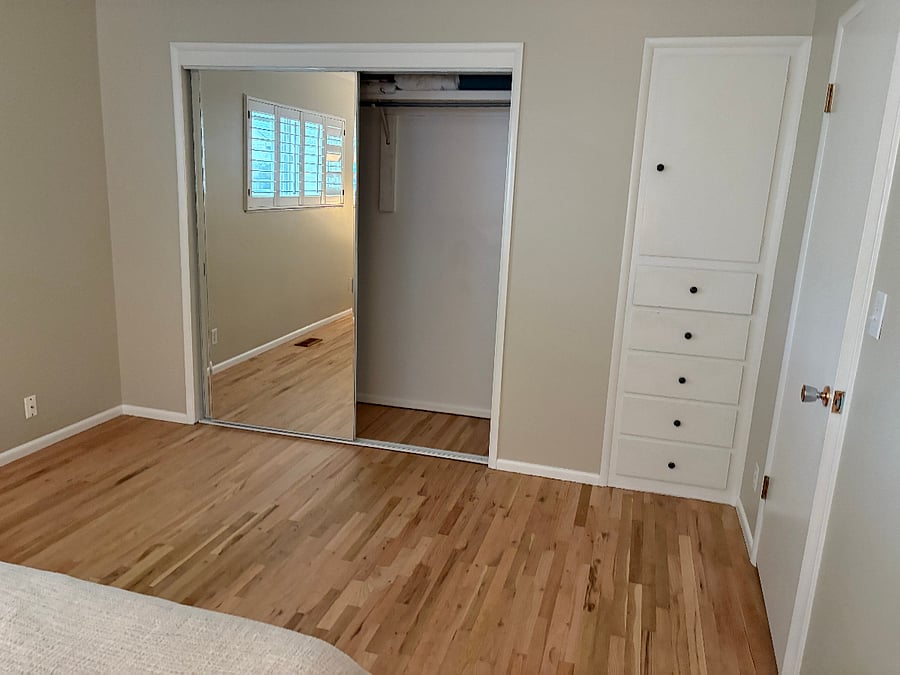 Primary bedroom closets
