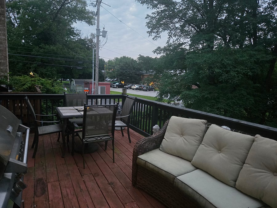 Back patio off of kitchen