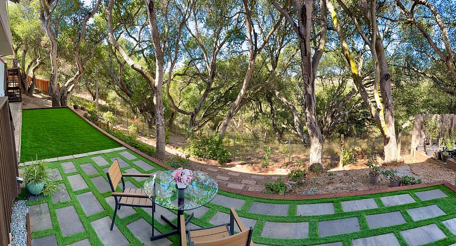 Back yard with stunning view