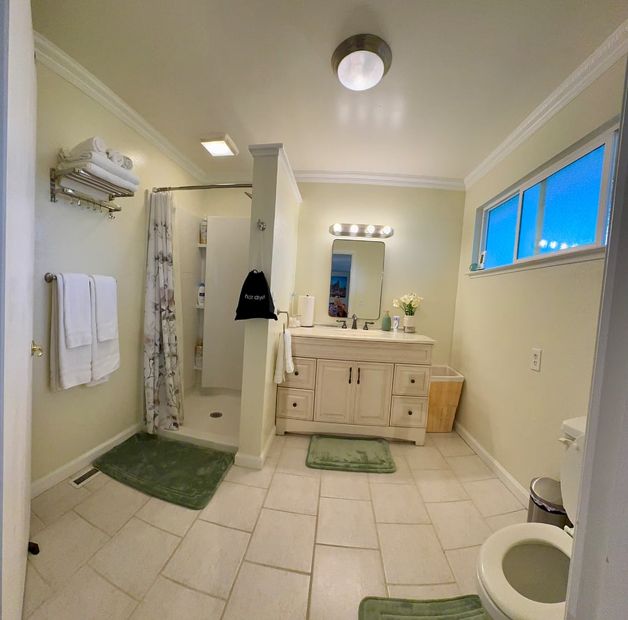 Private bathroom with walk-in shower