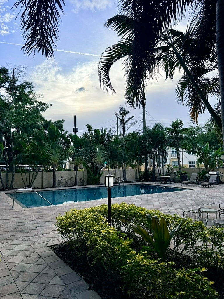 Community pool and grill area.