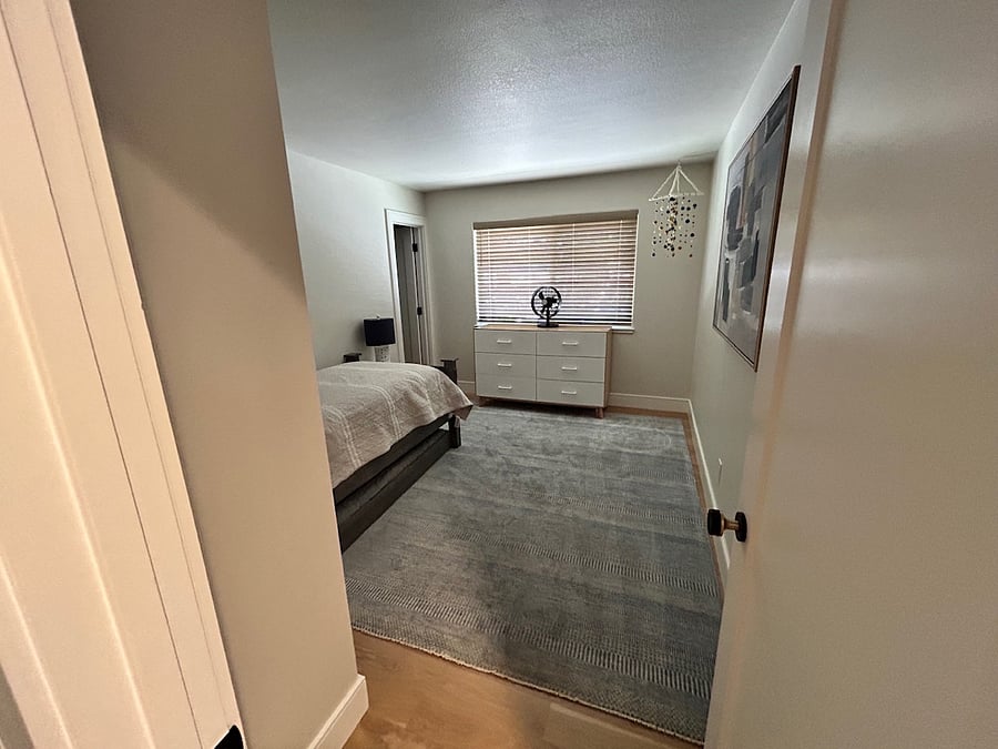 Guest bed with twin potterbarn bed with trundle pull out.