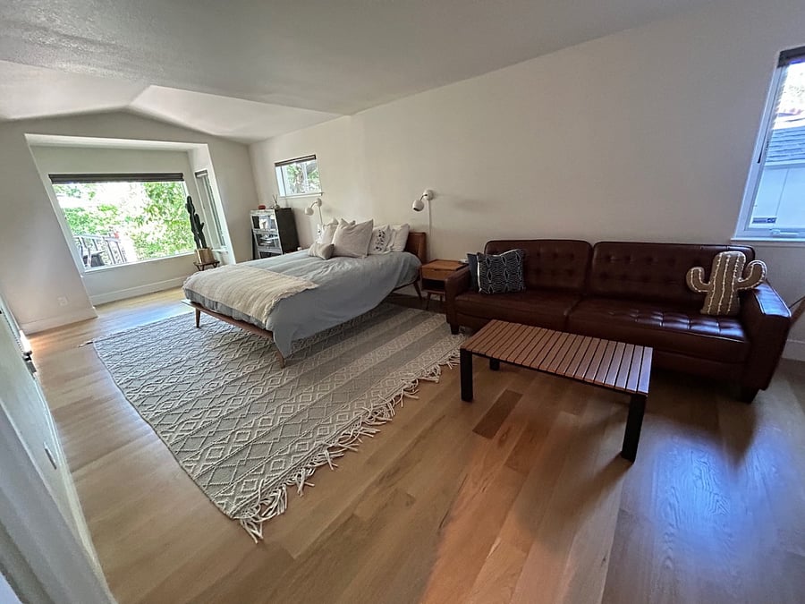 Large second primary on ground floor with king bed, separate entrance and en suite