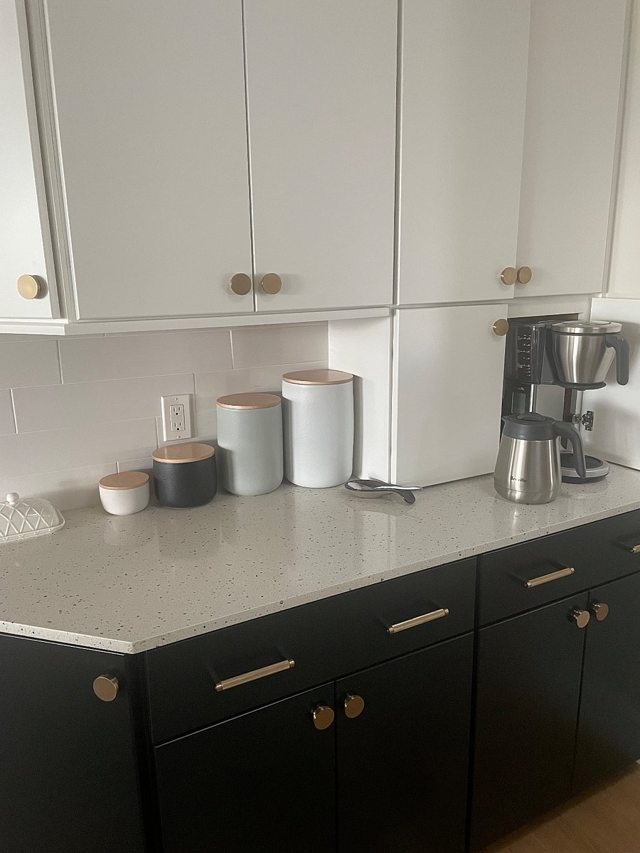 Coffee station with Breville coffee maker