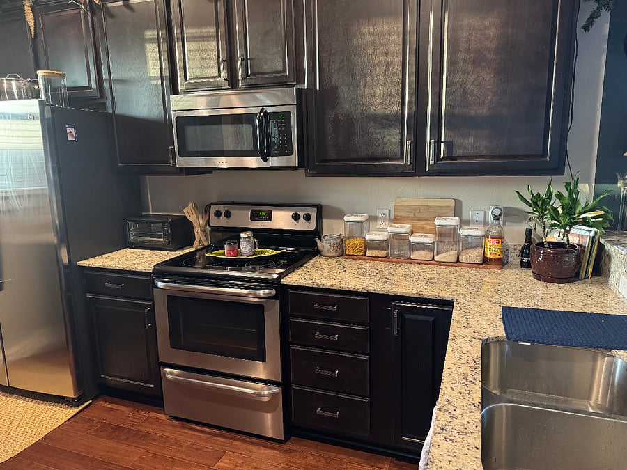 Fully stocked kitchen