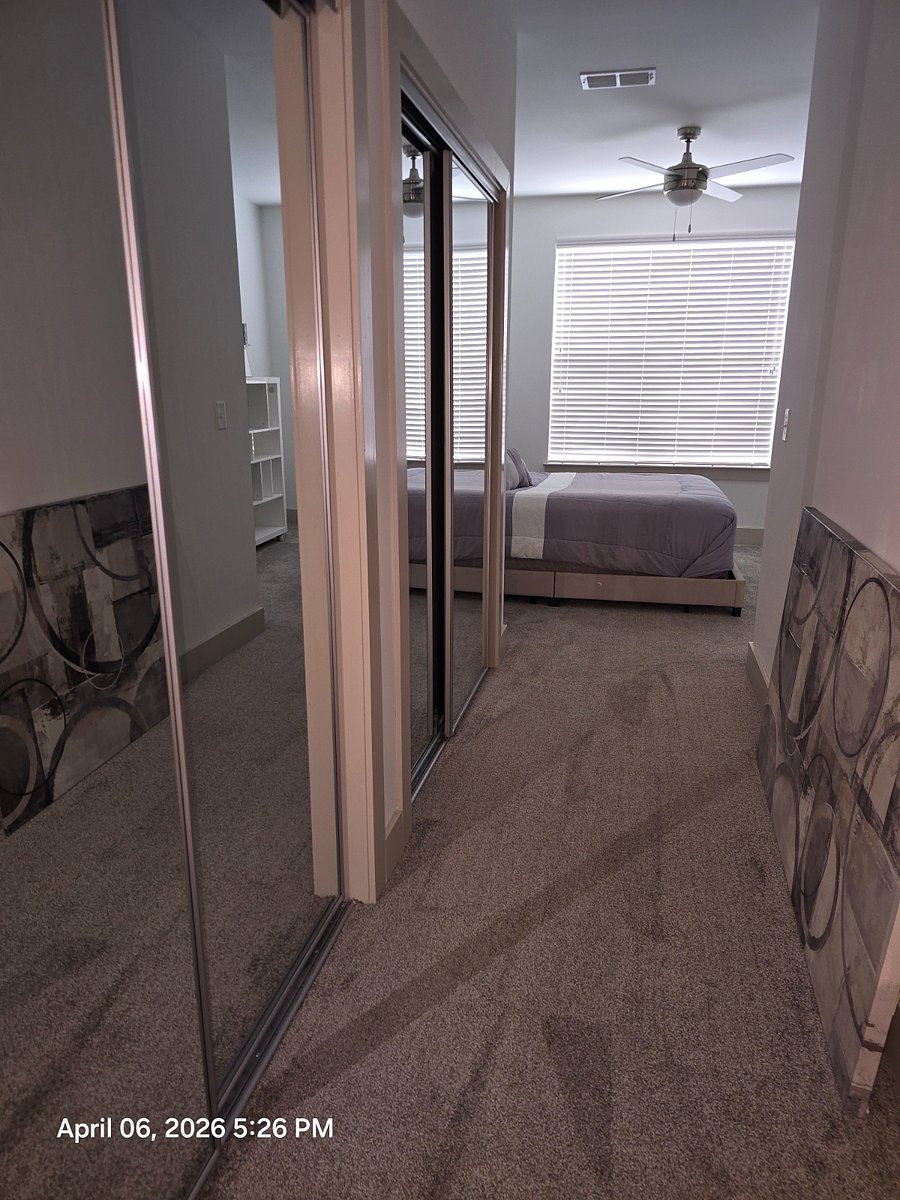 Bedroom 2 from angle of bathroom