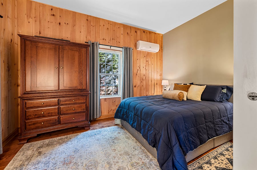 Bedroom 3 on main level with Queen bed and optional rollaway twin cot. Has its own A/C and heat