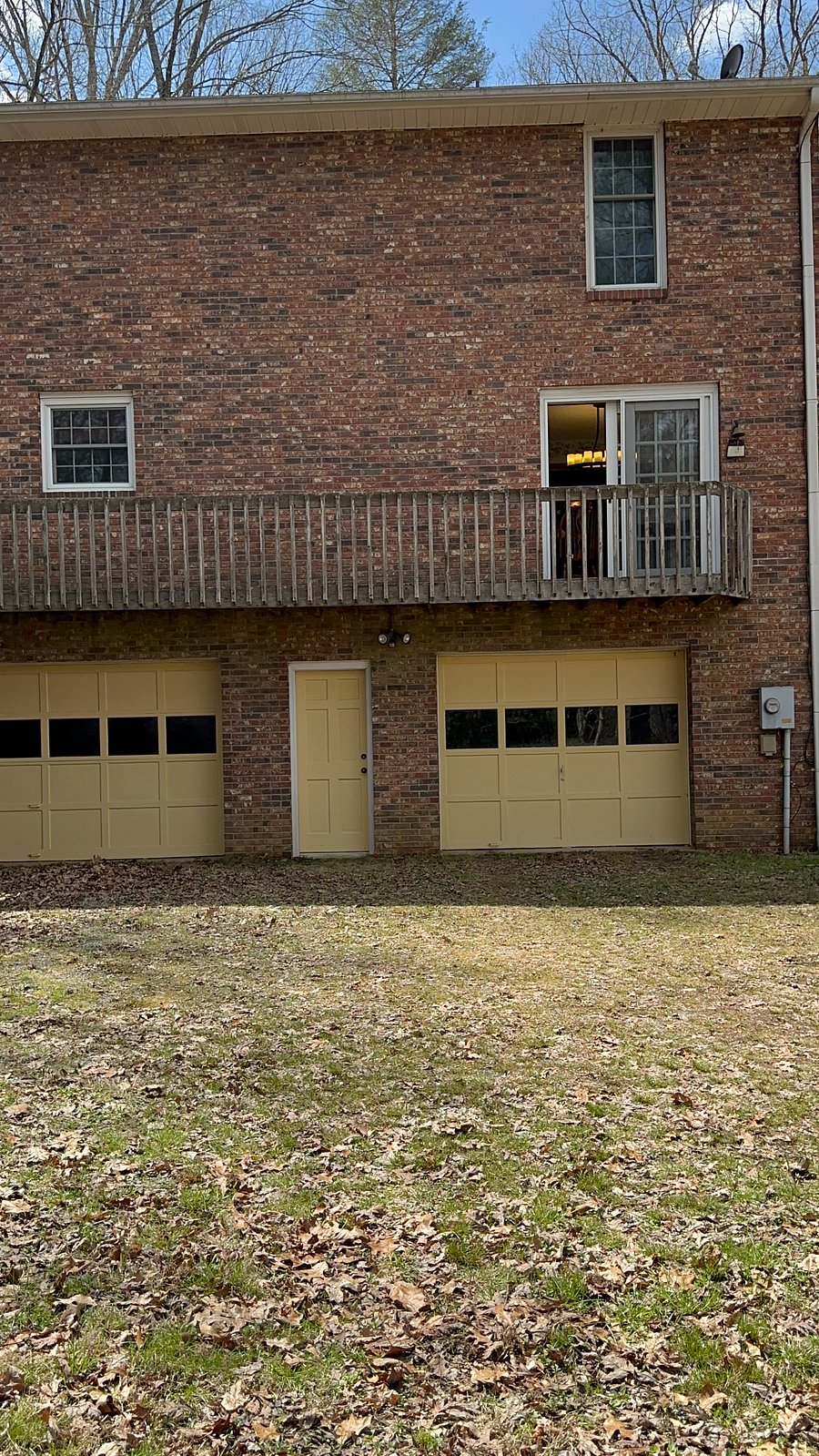 Two car garage, with an automatic door opener
