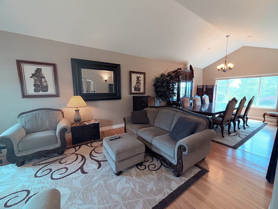 Separate living room to unwind away from the family room and kitchen.