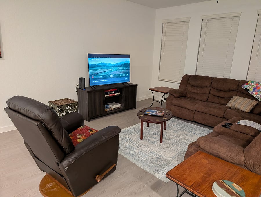 Family room w/Google TV