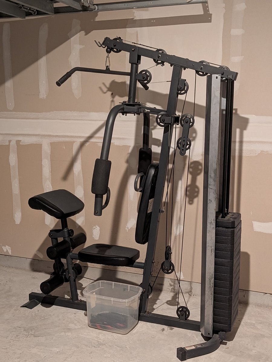 Weight set in Garage