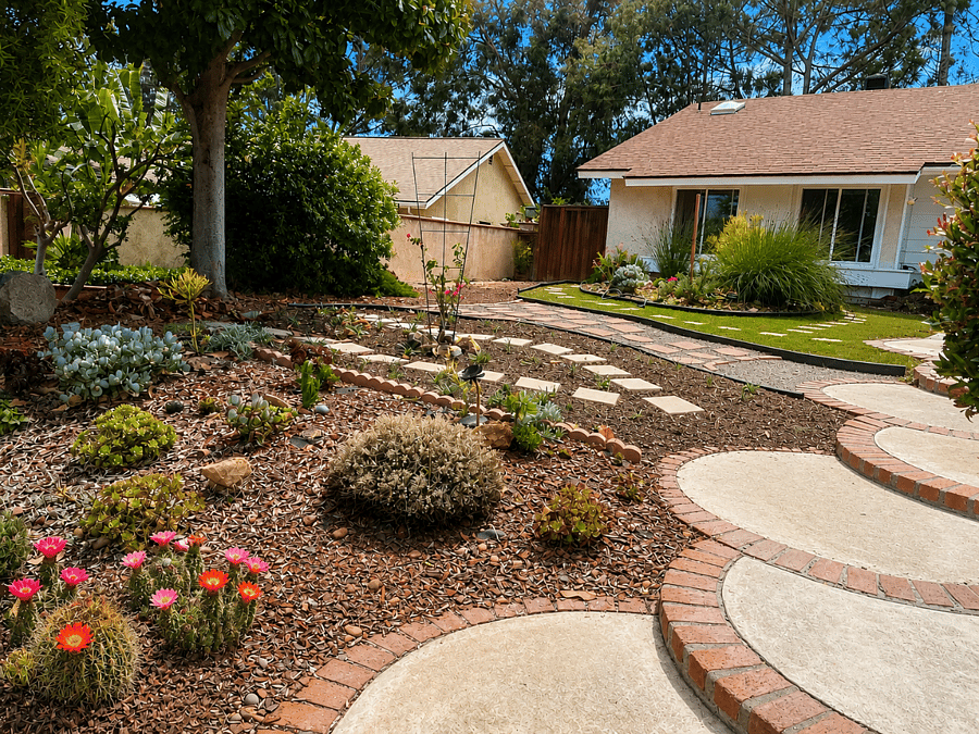 Front yard; entry to unit through the gate on the left side of the house.