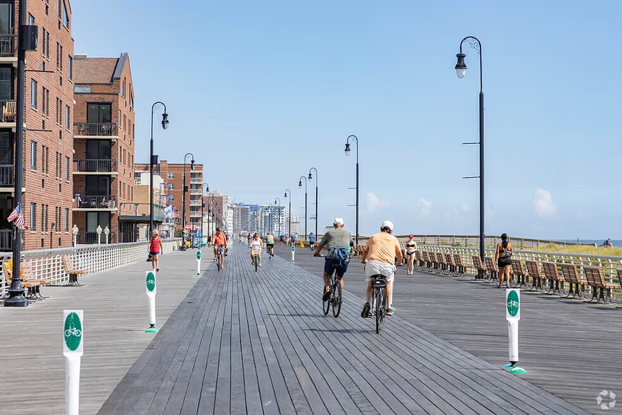 New & Improved ~ 
Long Beach Boardwalk 
Located Directly Across the Street