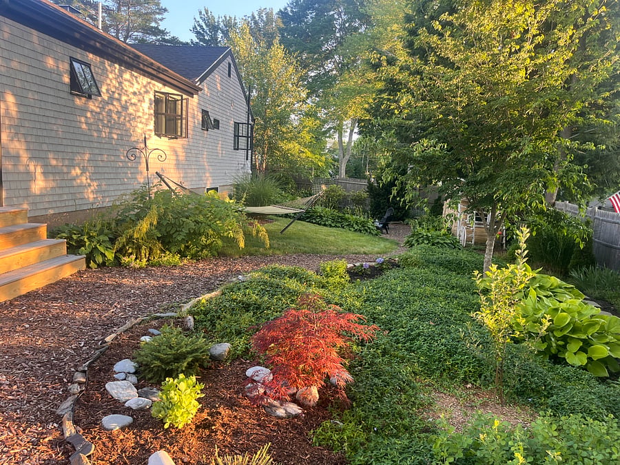 Peaceful shared, gated garden.