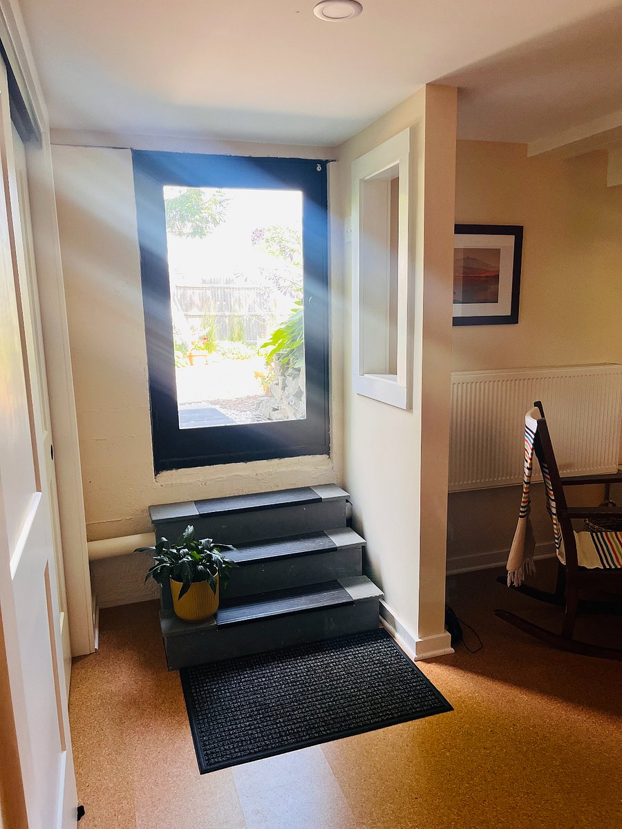Private entrance off garden.