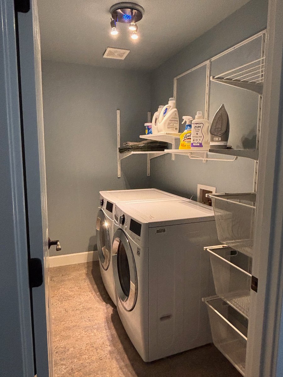 Upstairs laundry room