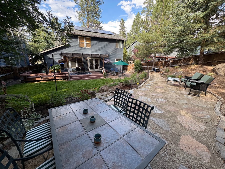 Backyard upper patio