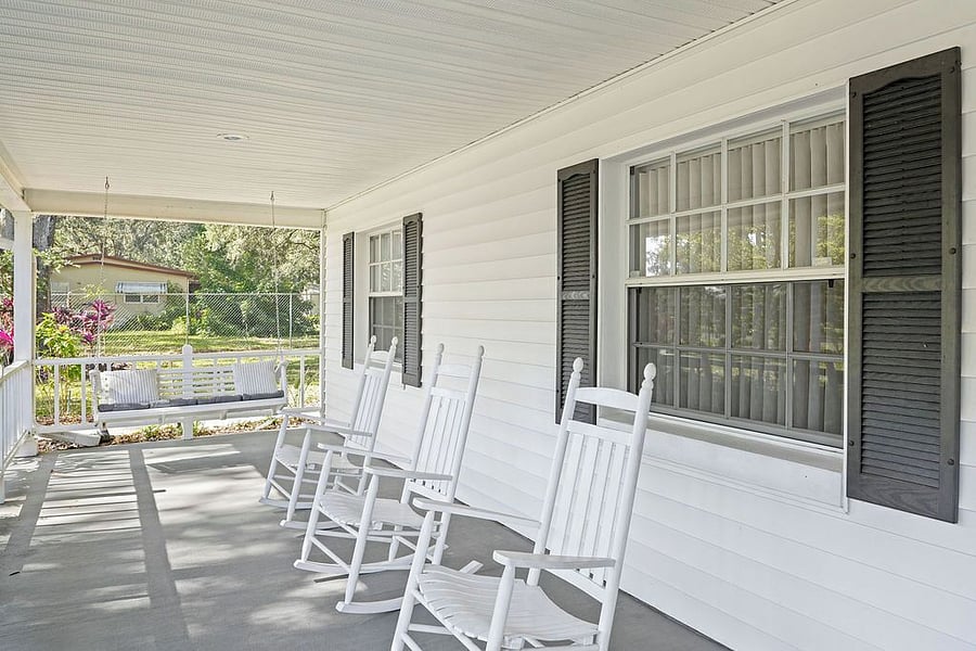 Front Porch - Rocking Chairs & Porch Swing