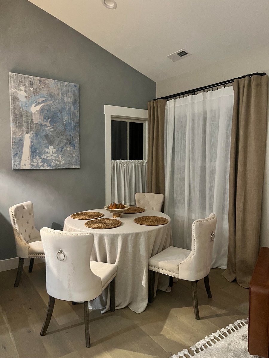 dining table in living