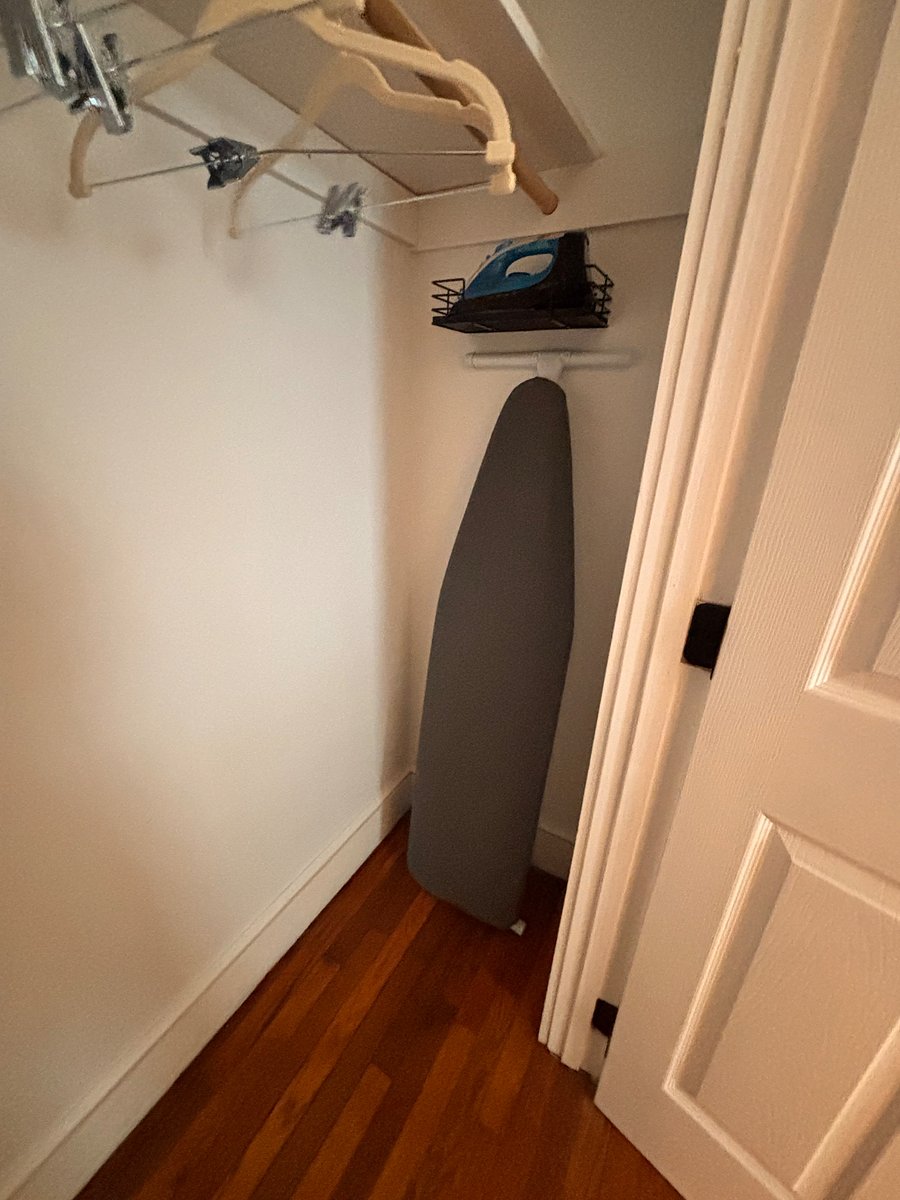 Iron and ironing board.