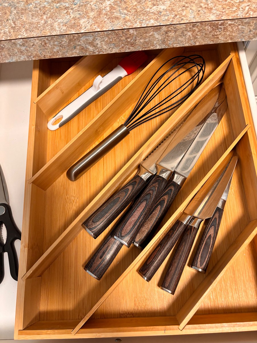 Fully stocked kitchen.