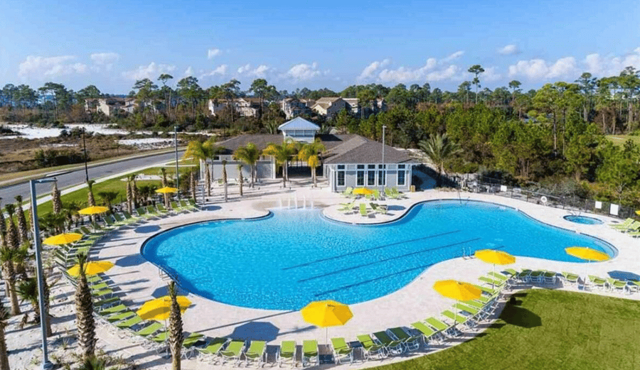 Community resort pool and fitness center
