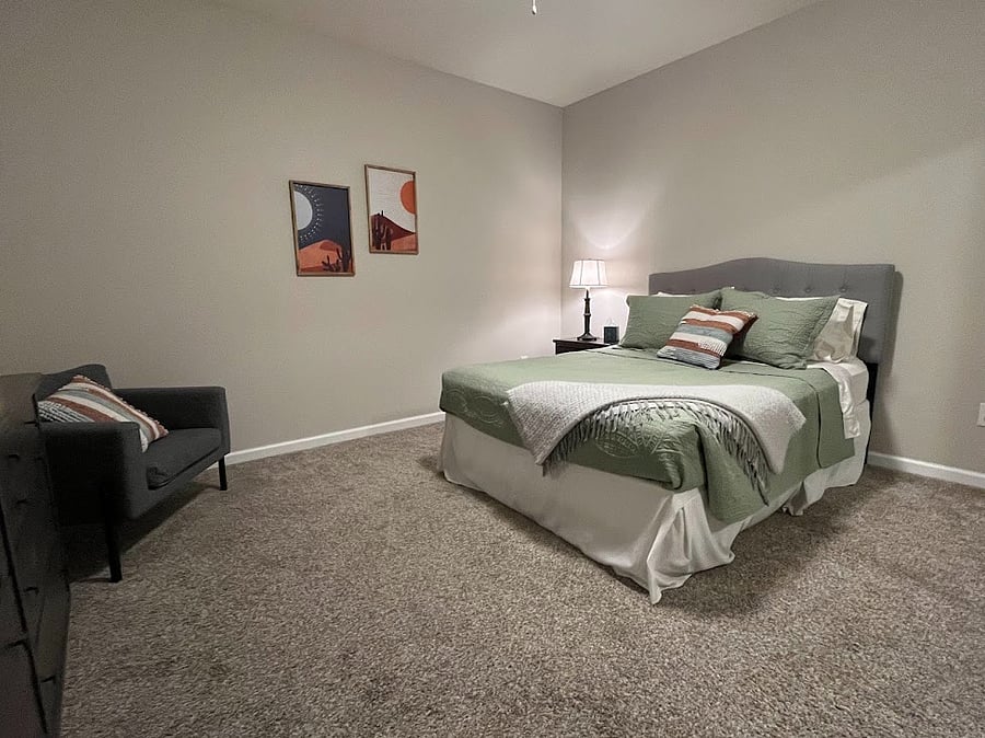Bedroom number 2 with a queen bed.