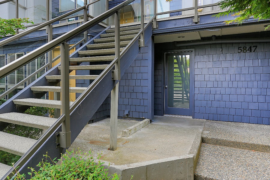 Safe and secure mailbox and package area, key needed to enter