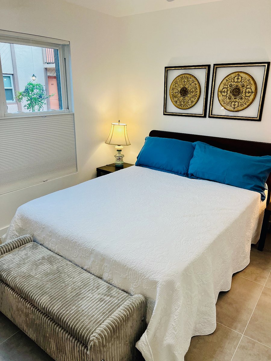 Queen premium, organic, cotton, Awara mattresses for the guest room.  Storage bench for sundry needs and seating.
