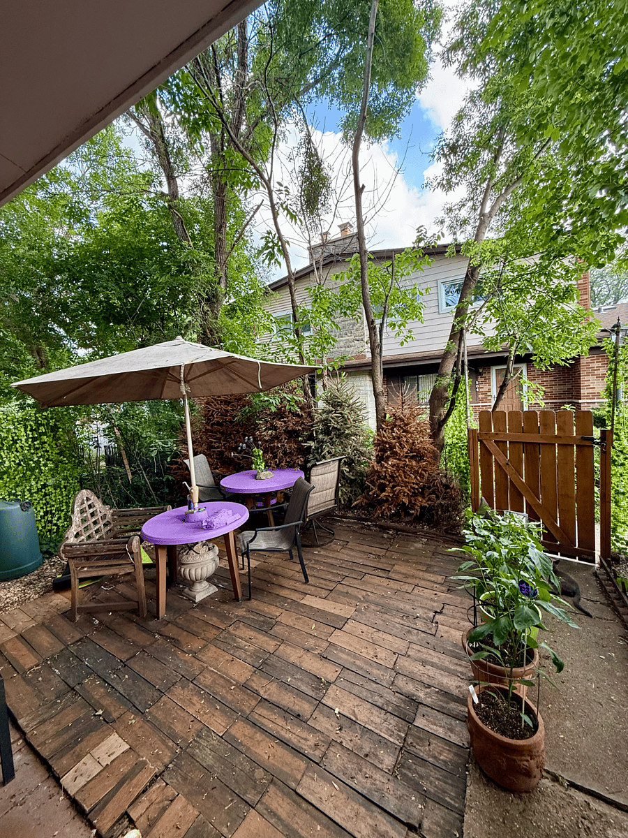 Backyard with space to sit
