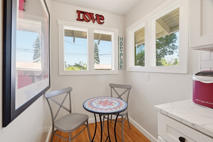 Breakfast nook in kitchen