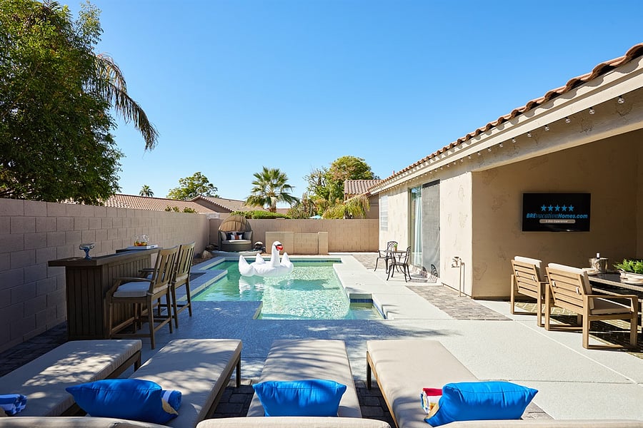 Pool view from Primary bedroom