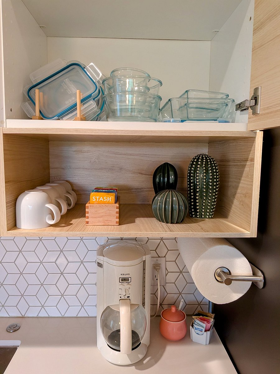 An assortment of tea, coffee, and coffee maker is provided to begin your stay.