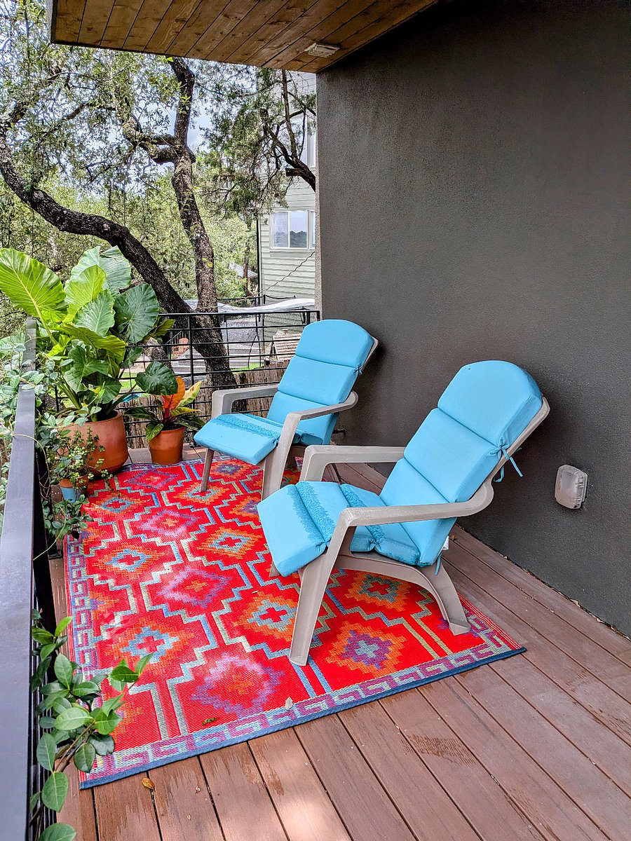 Enjoy morning coffee or watch the sunset with an evening beverage.