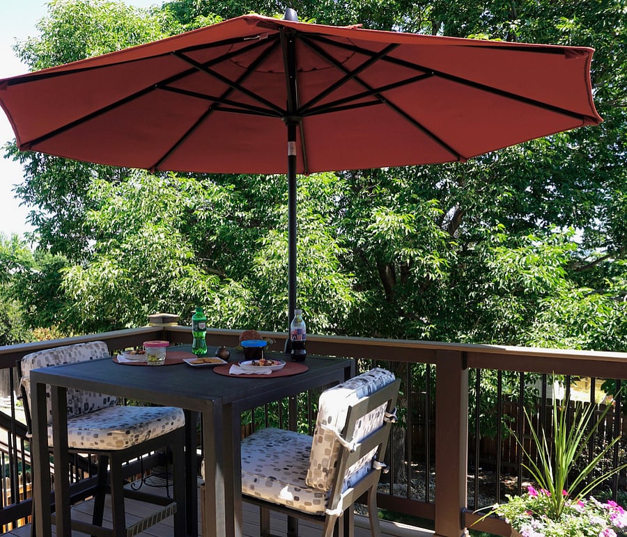 Dining on the deck