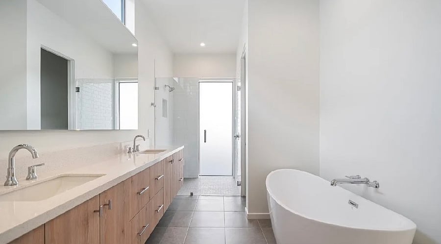 Master Bathroom with Dual Vanity, Walk-In Shower and Separated Bathtub