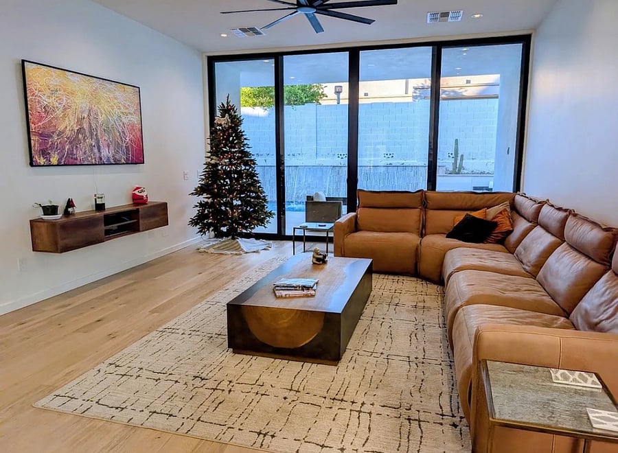 Great Room with 65 Frame TV