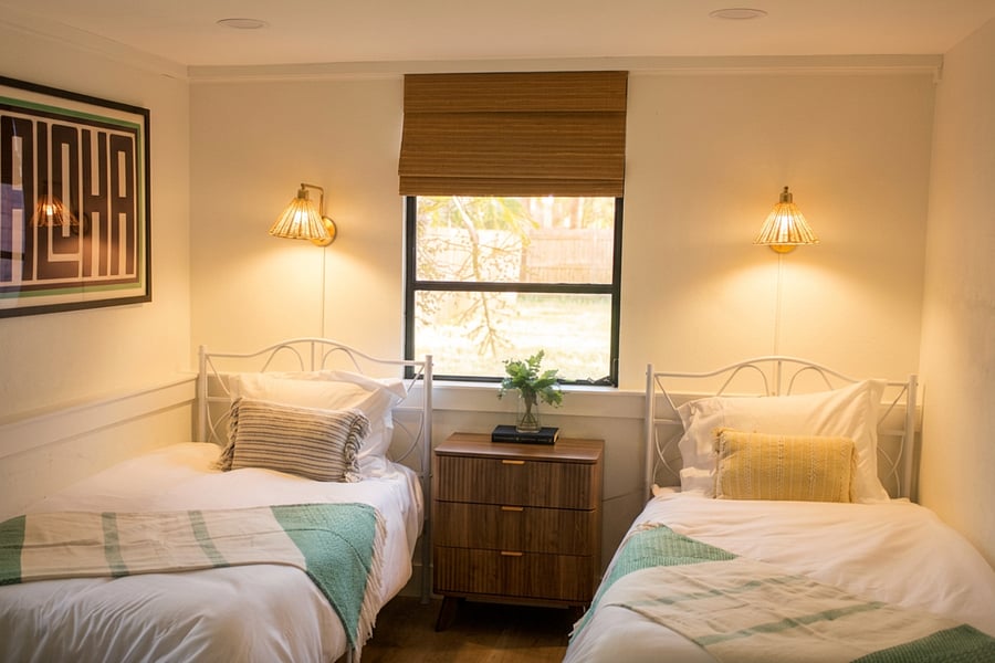 two twin beds in bedroom #3