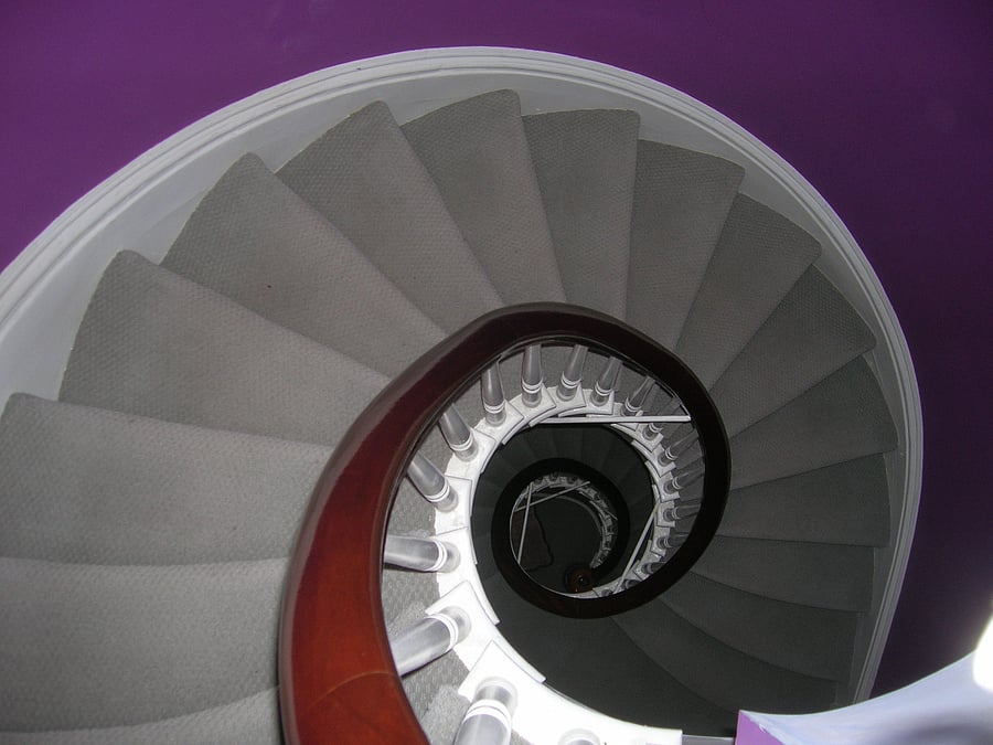 Two flights of stairs. offer great exercise